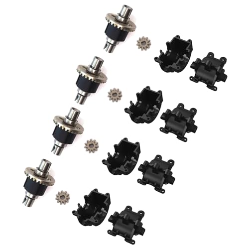 Bcowtte 4 Set Metall Differential und Getriebe für SG1603 SG1604 SG1605 UD1601 UD1602 UD1603 1/16 RC Car Upgrades Teile von Bcowtte
