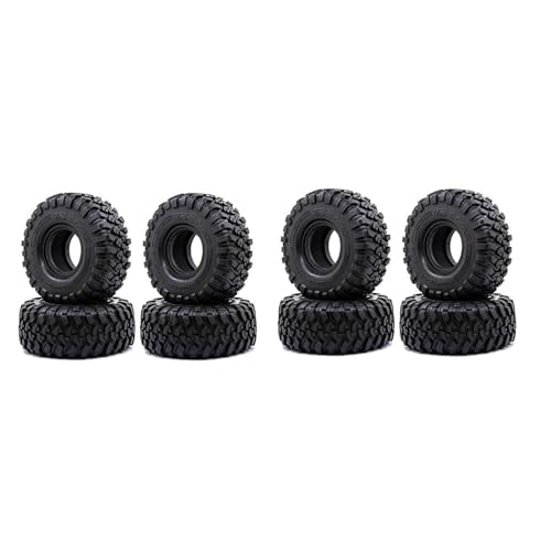 Bcowtte 8 Stück 118 mm 1,9 Reifen aus Gummi für 1/10 RC Crawler Car Axial SCX10 90046 AXI03007 TRX4 D90 CC01 von Bcowtte
