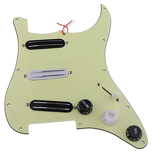 Bcowtte SSS 11 Löcher E-Gitarre geladen Schlagbrett Anti-Kratz-Platte vorverkabelt mit 3 Tonabnehmern Humbucker eine doppelte Führung von Bcowtte