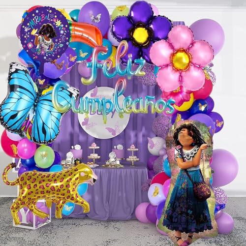 Magie Geburtstagsfeier Dekorationen,Party Supplies,Geburtstagsparty Decorations Kit,Happy Birthday Banner,Purple Rosa Balloons,Geburtstag Deko für Jungen und Mädchen von Bdecoll