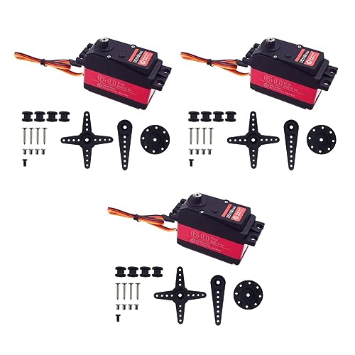 Bdfhjln 3 Stück DS5160 60Kg 8,4 V Hoch Spannungs wasserdichte Digitale Servo für 1: 5 RC Auto SAVOX-0236 XL 5T Roboter Arm 180 Servo von Bdfhjln