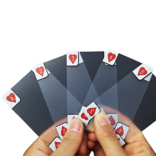 Bdfhjln 3 x wasserdichte Karten aus Kunststoff, transparent, für Poker von Bdfhjln