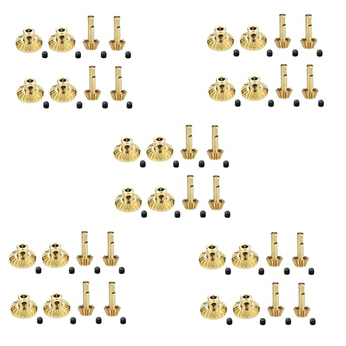 Bdukbduk 40 Stück Messing Vorder- und Achs Getriebe Antrieb Wellen Getriebe Upgrade Zubehör für C14 C24 B24 B36 MN D90 D99 MN99S Teile von Bdukbduk