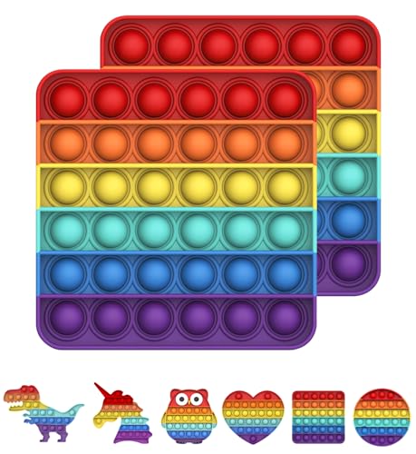 Bdwing Push and Pop Bubble Sensorisches Zappeln Spielzeug, Angst Relief Finger Spielzeug Autismus Besondere Bedürfnisse Entpacken Stressabbau Reliever für Kinder und Erwachsene (Mehrfarbig 2er-Pack) Bdwing Push and Pop Bubble Sensorisches Zappeln Spielzeug, Angst Relief Finger Spielzeug Autismus Besondere Bedürfnisse Entpacken Stressabbau Reliever für Kinder und Erwachsene (Mehrfarbig 2er-Pack) von Bdwing