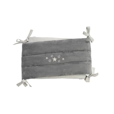 Be Be 's Collection Nestchen Sternchen Grau 35x190 cm von Be Be's Collection