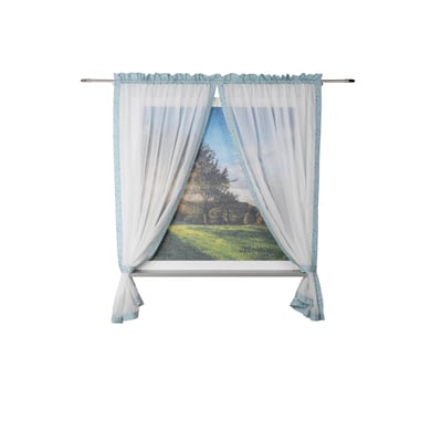 Be Be 's Collection Vorhang-Schlaufenschal 2-tlg. 3D-Schmetterling Mint 100x170 cm von Be Be's Collection