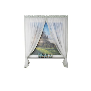 Be Be 's Collection Vorhang-Schlaufenschal 2-tlg. Sternchen Mint 100x170 cm von Be Be's Collection