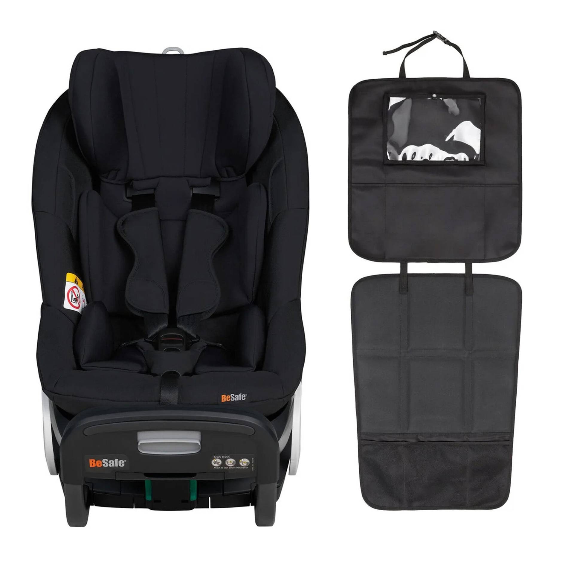 BeSafe Stretch Kindersitz inkl. Beemoo 3-in-1 Autositzschoner, Fresh Black Cab von BeSafe
