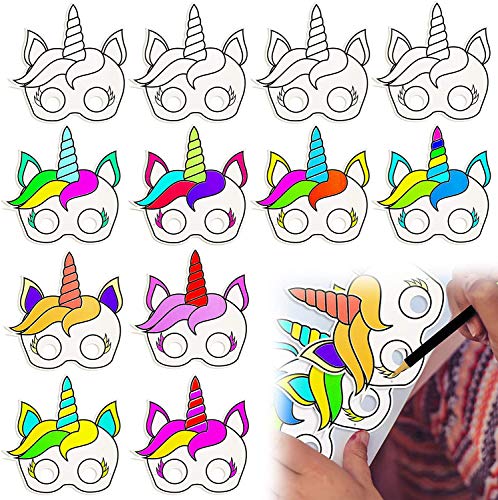 BeYumi 12Stück DIY Einhorn Masken für Kinder Färbung Blank Maske Party Kostüm Cosplay Dekoration Vorspielen Performance Zubehör Schule Papier Kunsthandwerk Geburtstagsgeschenk Halloween Party Zubehör BeYumi 12Stück DIY Einhorn Masken für Kinder Färbung Blank Maske Party Kostüm Cosplay Dekoration Vorspielen Performance Zubehör Schule Papier Kunsthandwerk Geburtstagsgeschenk Halloween Party Zubehör von BeYumi