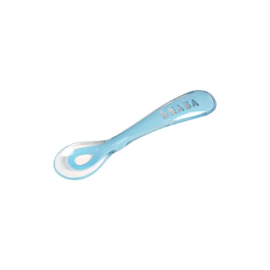 BEABA® Babylöffel aus Silikon 2. Alterstufe blau von Beaba