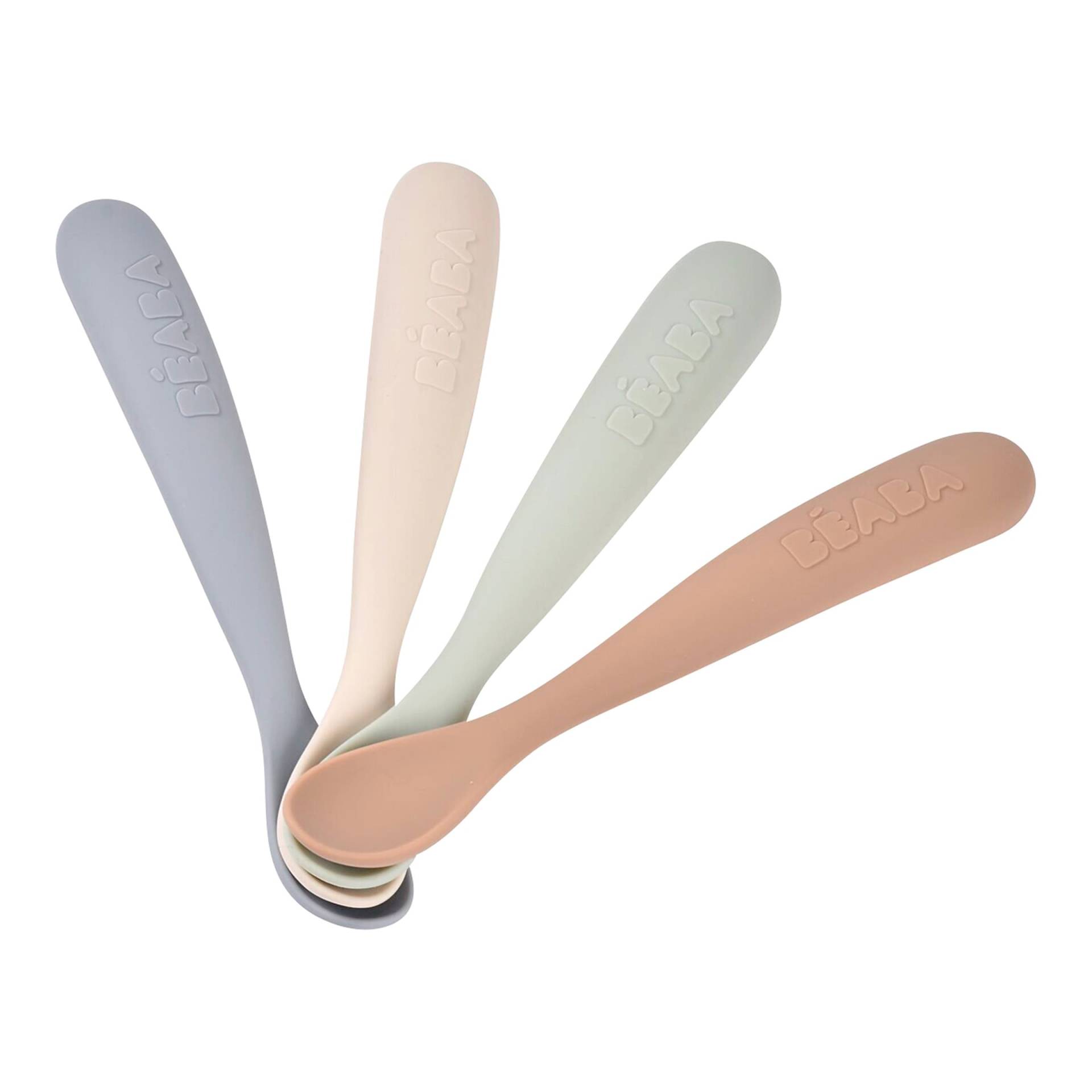 Beaba 4er-Pack Silikon-Fütterlöffel von Beaba