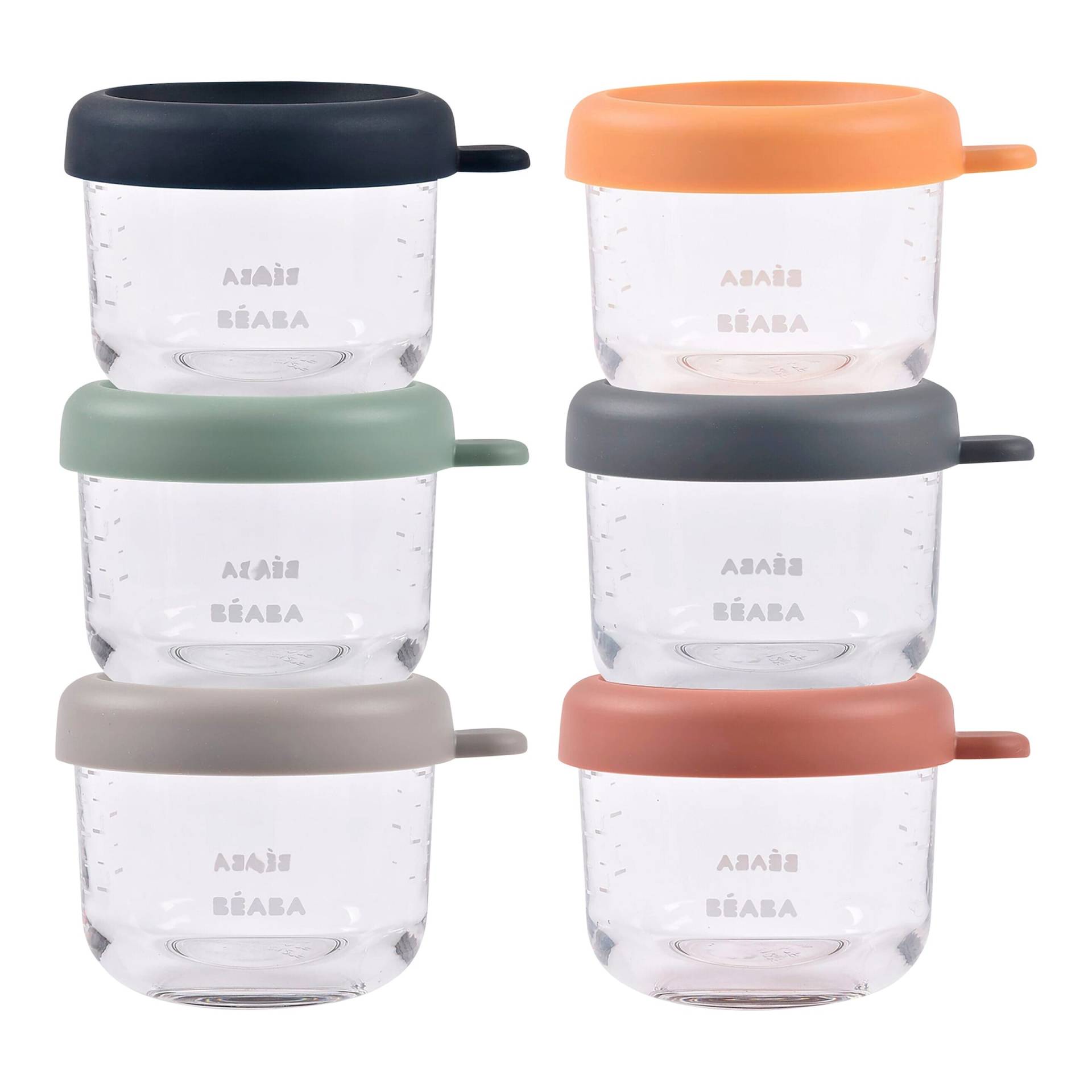 Beaba 6er-Set Portionsbehälter aus Glaus 150 ml Beaba 6er-Set Portionsbehälter aus Glaus 150 ml von Beaba