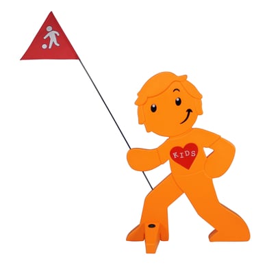 BEACHTREKKER Streetbuddy Warnfigur für mehr Kindersicherheit - orange von Beachtrekker