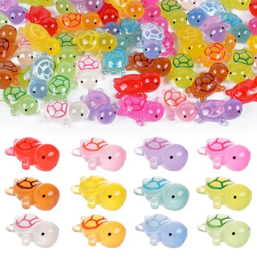 60 Stück leuchtende Mini-Harz-Schildkröten, winzige Meeresschildkröte, leuchtet im Dunkeln, Tiere zum Verstecken kleiner Figuren, Miniatur-Kunststoff, Ozean-Tier für Puppenhaus, Heimdekoration 60 Stück leuchtende Mini-Harz-Schildkröten, winzige Meeresschildkröte, leuchtet im Dunkeln, Tiere zum Verstecken kleiner Figuren, Miniatur-Kunststoff, Ozean-Tier für Puppenhaus, Heimdekoration von BeadRiver