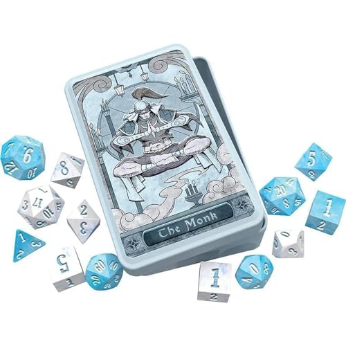 Beadle and Grimm's LLC Monk (14) Mehrfarbige Kunststoff-Sechaeder 16 mm Spielwürfel von Beadle & Grimm's