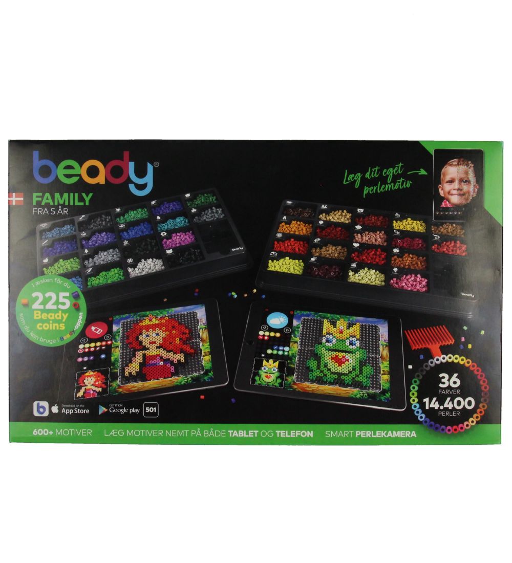 Beady Family m. Perlen Steckplatten - 14.400 Perlen - Beady - One Size - Perlen Beady Family m. Perlen Steckplatten - 14.400 Perlen - Beady - One Size - Perlen von Beady