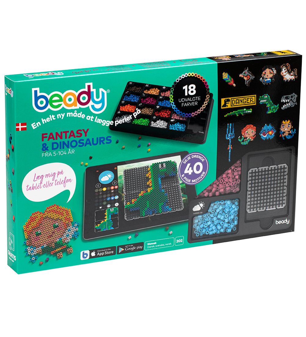 Beady Fantasy und Dinosaurs m. Perlen Steckplatten - 4.500 Perle - Beady - One Size - Perlen Beady Fantasy und Dinosaurs m. Perlen Steckplatten - 4.500 Perle - Beady - One Size - Perlen von Beady