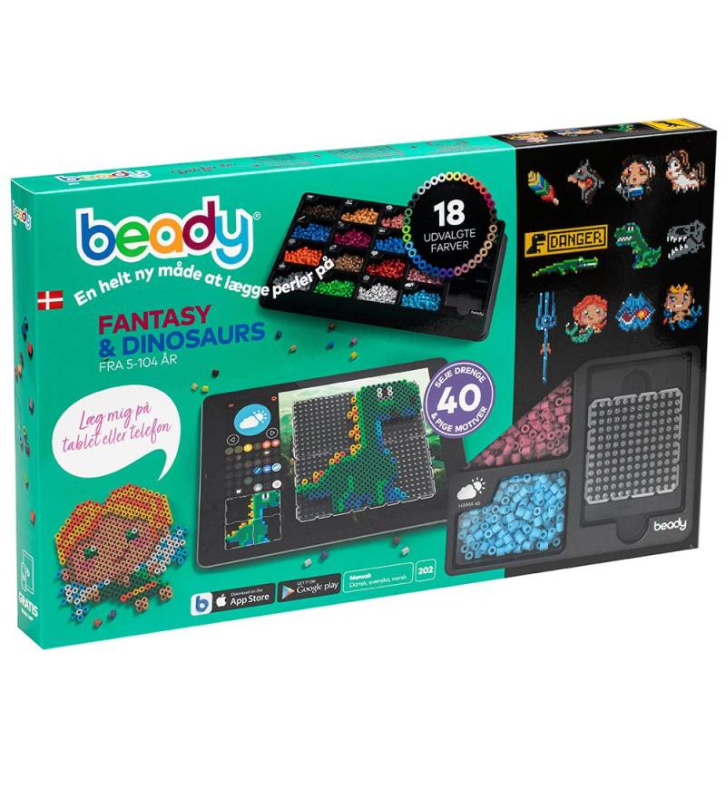 Beady Fantasy und Dinosaurs m. Perlen Steckplatten - 4.500 Perle - Beady - One Size - Perlen Beady Fantasy und Dinosaurs m. Perlen Steckplatten - 4.500 Perle - Beady - One Size - Perlen von Beady