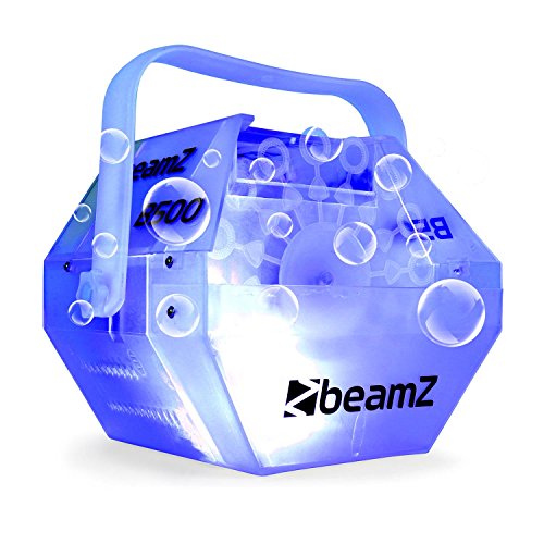 BeamZ B500LED - Automatische Seifenblasenmaschine mit LED Hochzeit Seifenblasen Maschine mit LEDs, 9000 Bubbles pro Minute, 25 Watt, Bubble Machine, Seifenblasenmaschine Kinder, Effektmaschine von Beamz