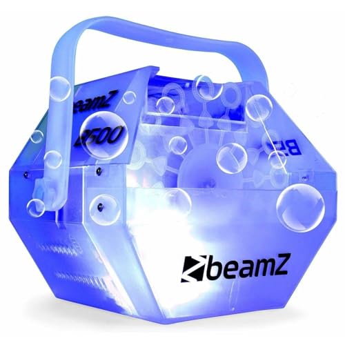 BeamZ B500LED - Automatische Seifenblasenmaschine mit LED Hochzeit Seifenblasen Maschine mit LEDs, 9000 Bubbles pro Minute, 25 Watt, Bubble Machine, Seifenblasenmaschine Kinder, Effektmaschine von Beamz