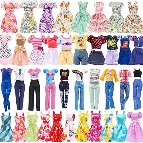 16 Stück Kleidung und Zubehör, Puppe, 11,5 Zoll, 2 Sets, 2 Röcke mit Pailletten, 3 Oberteile, 3 Hosen, 3 Blumenröcke, 3 kurze Röcke (zufälliger Stil), für Geburtstagsgeschenke für Mädchen von Beamely