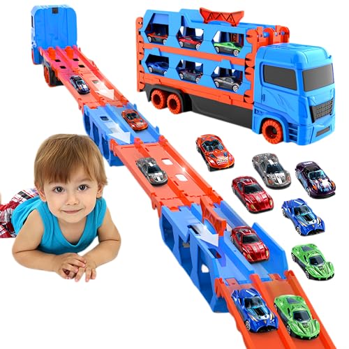 Bearbao Kleinkind Jungen Spielzeug für 3 4 5 6 Jahre alte Jungen, 65 Zoll Rennstrecke für Jungen Kinder Druckguss Transport LKW Auto Spielzeug, Kleinkind Auto Spielzeug Set für Kinder Jungen Bearbao Kleinkind Jungen Spielzeug für 3 4 5 6 Jahre alte Jungen, 65 Zoll Rennstrecke für Jungen Kinder Druckguss Transport LKW Auto Spielzeug, Kleinkind Auto Spielzeug Set für Kinder Jungen von Bearbao