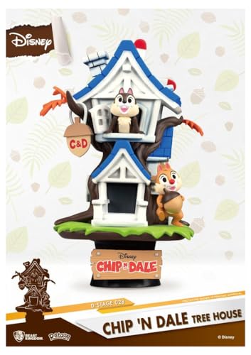 Beast Kingdom Toys Disney Summer Series D-Stage PVC Diorama Chip 'n Dale Tree House 16 cm, DS-028 von Beast Kingdom
