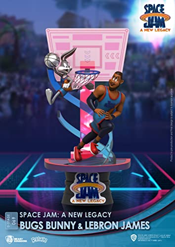 Beast Kingdom DS-069 Warner Bros. Space Jam A New Legacy: Bugs Bunny & Lebron James Diorama Stage D-Stage Figur Statue (Standardversion) von Beast Kingdom