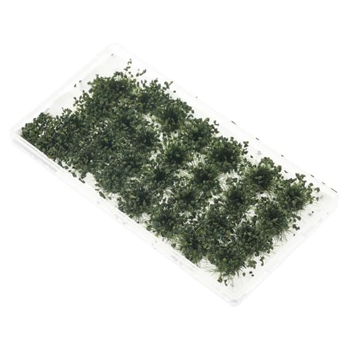 Beatifufu 1 Karton Miniatur Resin Sträucher Dekoration DIY Landschaftsmodell Zubehör Langlebiges Harzmaterial Geeignet für Miniaturlandschaften Modellbahn und Sandtische Tiefgrün von Beatifufu