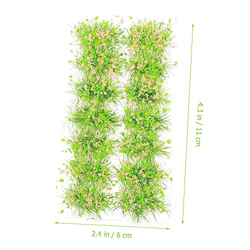 Beatifufu 1 Schachtel Künstlicher Blumen Grasbüschel für Modellbau Langlebiger Miniatur Cluster für Landschaftsdekoration Leichtes Einfach Anzubringendes Bastelgras für Diorama und von Beatifufu