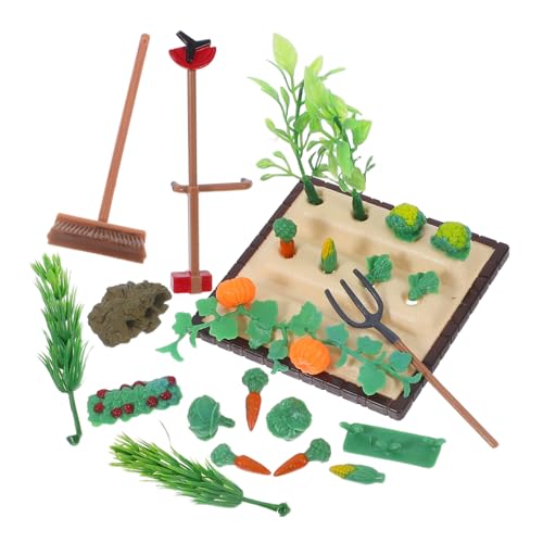 Beatifufu 1 Set Miniatur-rasenmähergabel, Mikro-Landschaft, Bauernhof-Szene, Gemüsefeld-Modell, Miniatur-gartengeräte, Puppenhaus-zubehör von Beatifufu