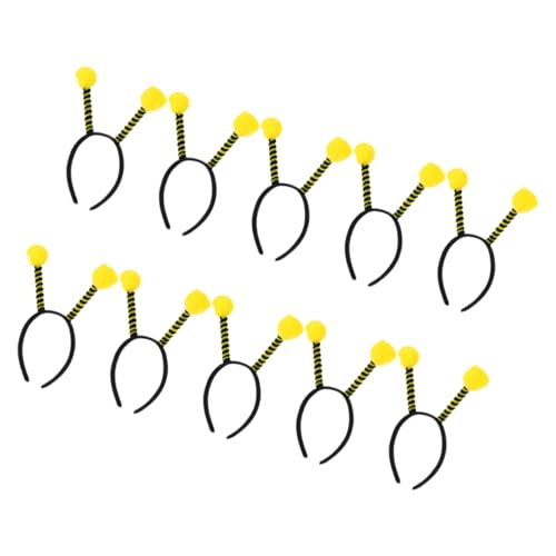 Beatifufu 10 Stück Teiliges Bienen antennen haarreif Leichten Tier pompons Langlebig und Verformungsbeständig Modisches Kostümzubehör für Damen und Mädchen zu Halloween und Karneval von Beatifufu