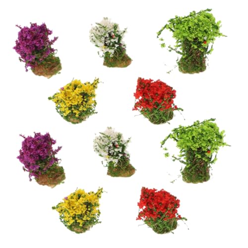 Beatifufu 10 Stück Teiliges Miniatur Landschaftsdekoration Statische Grasbüschel DIY Künstliche Grassträucher für Sandtisch Modellbau Garten Ornament von Beatifufu