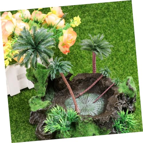 Beatifufu 10 Stück Teiliges Miniatur Palmenmodell aus Kunststoff Realistische Landschaftsbäume für DIY Modellbau Sandtisch Dekoration Bastelmaterial Grüne Miniaturpflanzen von Beatifufu