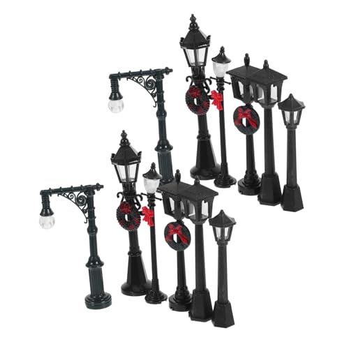 Beatifufu 12 Stück Teiliges Mini Straßenlaternen aus Stabilem Kunststoff Detailreiche Miniatur Lampen für Puppenhaus Modellbahn und DIY Szene Fördert Kreatives und Familienaktivitäten von Beatifufu