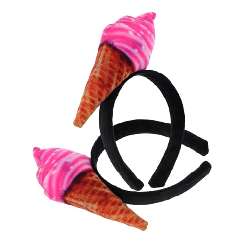 Beatifufu 2 Stück Eistüten Haarband Süßes Verstellbares Stirnband für Party Cosplay Alltag Niedliche Kopfbedeckung Haarschmuck Accessoire Auffälliger Eiskrem Design Kopfreif Beatifufu 2 Stück Eistüten Haarband Süßes Verstellbares Stirnband für Party Cosplay Alltag Niedliche Kopfbedeckung Haarschmuck Accessoire Auffälliger Eiskrem Design Kopfreif von Beatifufu