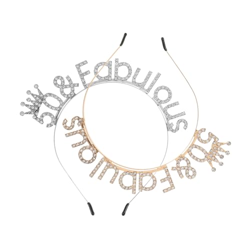 Beatifufu 2 Stück Geburtstags-stirnband für Frauen Glitzernde Strass-krone Leichtes Party-haaraccessoire in Gold und Silber Eleganter Kopfschmuck für Jubiläumsfeier und Besondere Anlässe Beatifufu 2 Stück Geburtstags-stirnband für Frauen Glitzernde Strass-krone Leichtes Party-haaraccessoire in Gold und Silber Eleganter Kopfschmuck für Jubiläumsfeier und Besondere Anlässe von Beatifufu