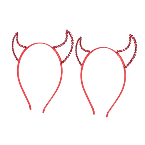 Beatifufu 2 Stück Halloween Teufelshörner Haarreif mit Roten Strasssteinen Teiliges Auffälliges Kostümzubehör für Damen für Halloween Karneval Cosplay und Party Beatifufu 2 Stück Halloween Teufelshörner Haarreif mit Roten Strasssteinen Teiliges Auffälliges Kostümzubehör für Damen für Halloween Karneval Cosplay und Party von Beatifufu