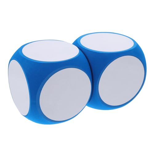 Beatifufu 2 Stück Jumbo Schaumstoffwürfel zum Beschreiben Abwischbare DIY Würfel für Interaktiven Matheunterricht Große Wiederbeschreibbare Spielwürfel für Schule Kindergarten von Beatifufu