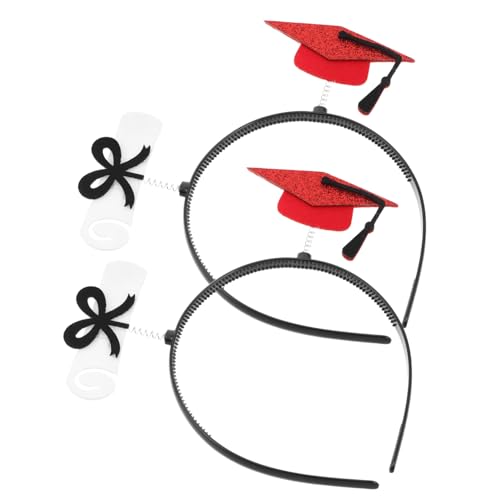 Beatifufu 2 Stück Teiliges Abschlusskappen Stirnband mit Schleife Stilvolles und Bequemes Abschluss Haaraccessoire für Abschlussfeiern Partys und Alltag Abschluss Haarschmuck Klasse von Beatifufu