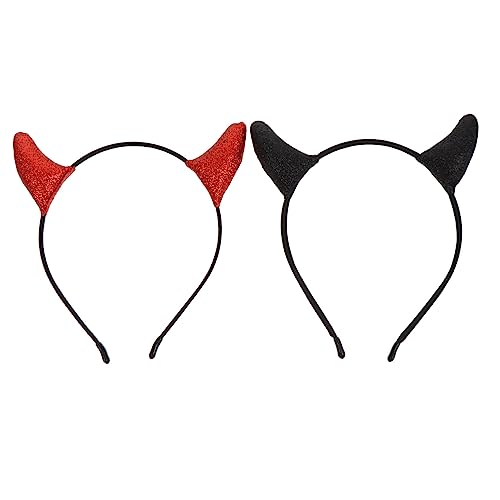 Beatifufu 2 Stück Teiliges Festival Teufelshorn Haarreifen Halloween Kopfschmuck in Rot und Schwarz Horn Design für Damen und Herren Party und Kostümzubehör Auffälliges Haar Accessoire Beatifufu 2 Stück Teiliges Festival Teufelshorn Haarreifen Halloween Kopfschmuck in Rot und Schwarz Horn Design für Damen und Herren Party und Kostümzubehör Auffälliges Haar Accessoire von Beatifufu