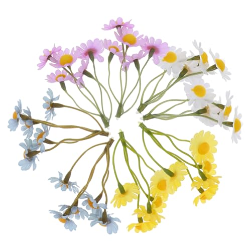 Beatifufu 20 Stück Mini Künstliche Faux Daisy Blumenstrauß für Heimdekoration Hochzeit und Bastelprojekte Pflegeleichte Seidenblumen Weiß Gelb Blau und Lila Beatifufu 20 Stück Mini Künstliche Faux Daisy Blumenstrauß für Heimdekoration Hochzeit und Bastelprojekte Pflegeleichte Seidenblumen Weiß Gelb Blau und Lila von Beatifufu