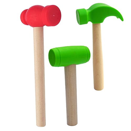 Beatifufu 3Stücke Teiliges Hammerspielzeug für Holzwerkzeugset mit Großem Kleinem Hammer Sowie Grünem Schaufelhammer Pädagogisches für Spielstunden Beatifufu 3Stücke Teiliges Hammerspielzeug für Holzwerkzeugset mit Großem Kleinem Hammer Sowie Grünem Schaufelhammer Pädagogisches für Spielstunden von Beatifufu
