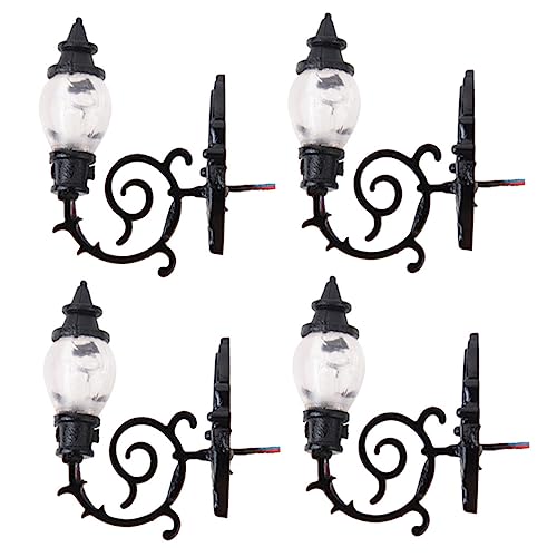 Beatifufu 4 Stück Maßstab Kompakte LED Wandbeleuchtung für Sandtisch dioramen Mikro landschaftsdekoration DIY Puppenhaus Zubehör Schwarz mit Warmweißem Licht Beatifufu 4 Stück Maßstab Kompakte LED Wandbeleuchtung für Sandtisch dioramen Mikro landschaftsdekoration DIY Puppenhaus Zubehör Schwarz mit Warmweißem Licht von Beatifufu