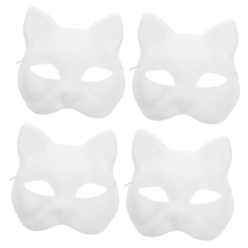 Beatifufu 4 Stück Teiliges DIY Katzen Halbgesichts Masken aus Papier zum Bemalen Umweltfreundlich Langlebig für Fasching Karneval Kostümparty und Kreative Bastelstunden mit Kindern Beatifufu 4 Stück Teiliges DIY Katzen Halbgesichts Masken aus Papier zum Bemalen Umweltfreundlich Langlebig für Fasching Karneval Kostümparty und Kreative Bastelstunden mit Kindern von Beatifufu
