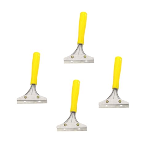 Beatifufu 4 Stück Teiliges Multifunktionale Reinigungs-schaber mit Ergonomischem Griff Langlebig rutschfest zum Entfernen von Farbe Kleber Tapetenresten für Haushalt und Wandflächen von Beatifufu
