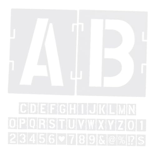 Beatifufu 42 Stück Multifunktions-Buchstaben-zeichenschablonen Aus Kunststoff, Zahlen-Buchstaben-schablonen, Wiederverwendbare Druckschablonen Beatifufu 42 Stück Multifunktions-Buchstaben-zeichenschablonen Aus Kunststoff, Zahlen-Buchstaben-schablonen, Wiederverwendbare Druckschablonen von Beatifufu