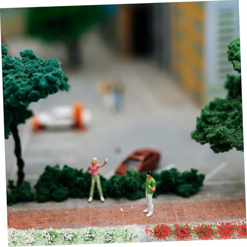 Beatifufu 5 Boxen Simulierte Blumenbüschel Mini DIY Landschaftsdekorationen für Sandtisch Modellbau Bunte Mikro szenerien mit Langlebigen Harzblumen in Weiß Rot Gelb Grün von Beatifufu