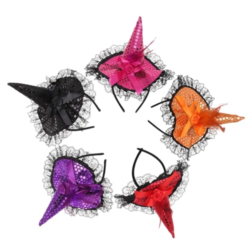 Beatifufu 5 Stück Teiliges Halloween Haarreif mit Pailletten Hexenhut Design Bunte Haarschmuck für Kostüm Party Karneval und Gruselige Halloween Dekoration Beatifufu 5 Stück Teiliges Halloween Haarreif mit Pailletten Hexenhut Design Bunte Haarschmuck für Kostüm Party Karneval und Gruselige Halloween Dekoration von Beatifufu