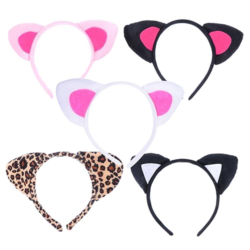 Beatifufu 5 Stück Teiliges Katzenohren Haarreif Niedliches Cartoon Katzenkostüm Stirnband Bequem und Passend für Mädchen für Party Cosplay und Alltagslook Langlebig und Leicht Beatifufu 5 Stück Teiliges Katzenohren Haarreif Niedliches Cartoon Katzenkostüm Stirnband Bequem und Passend für Mädchen für Party Cosplay und Alltagslook Langlebig und Leicht von Beatifufu